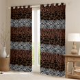 thumbnail image 2 of jejeloiu Zebra Graffiti Print Blackout Curtains Set of 2 (52x84 Each),Jungle Animal Window Curtains,Gray Brown Curtains and Drapes For Girls Kids,Ultra Soft Home Decor, 2 of 6