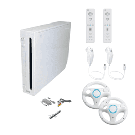 Nintendo Wii Console [White][Refurbished] with 4 Controllers