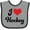 Heather and Black, variant on Inktastic I Love Hockey Girls Baby Bib