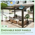thumbnail image 2 of MELLCOM Gazebo 12x16 with Adjustable Polycarbonate Roofs, All Aluminum Frame Permanent Pergola for Patio, Outdoor Freestanding Shelter, Dark Brown, 2 of 5