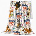 thumbnail image 2 of Playful Pawsome Pups Collage Dog Lover Quote, Playful Pet Portrait Pattern, Warm Flannel Blanket for Living Room and Reading Nook, Dog Lovers Friendship Gift, Pet Lover Home Decor, 2 of 9