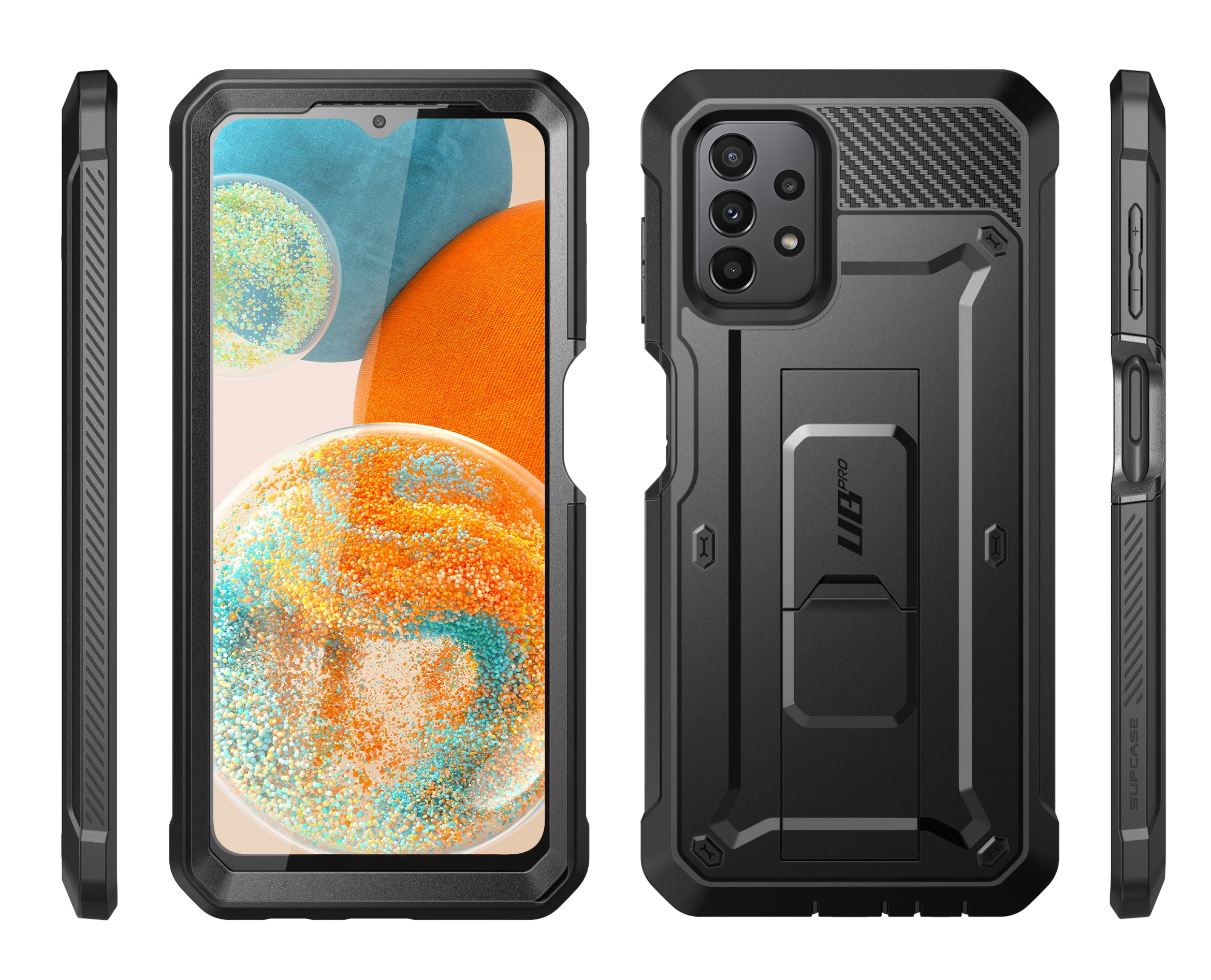 SUPCASE Unicorn Beetle Pro Case for Samsung Galaxy A23 4G/5G (2022), Full-Body Rugged Belt-Clip & Kickstand Case with Built-in Screen Protector (Black)