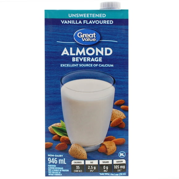 Great Value Fortified Almond Beverage Original, 946 mL