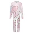 thumbnail image 4 of Cinnamoroll Unisex Onesie Pajamas Zipper Jumpsuit Hooded One Piece Sleepwear for Family Mens Womens, 4 of 7