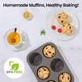thumbnail image 4 of CAKETIME 2 Pack Jumbo Muffin Pan, 3.5 Inch Large Muffin Pan 6 Cup Silicone Jumbo Cupcake Tin, 4 of 9