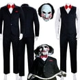 thumbnail image 2 of Disfraz de Saw Cos Jigsaw Killer para adultos, disfraz de Cosplay, uniforme de fantasía, máscara, traje de carnaval de Halloween, accesorios para hombres, juego de rol, 2 of 5