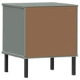 thumbnail image 5 of vidaXL Bedside Cabinet with Metal Legs Grey Solid Wood Pine OSLO, 5 of 5