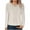 Khaki, variant on Xunlbb Tops for Women Trendy Women's Solid Color Crew-Neck Lace Patchwork Long-Sleeved Loose Tops S-3XL Great Gifts for Less
