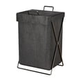 thumbnail image 1 of Tnarru Foldable Laundry Basket Foldable Cloth Basket Storage Bag Laundry Hamper Dirty Laundry Basket for Dormitory Laundry Room Home , Black, with lid, 1 of 8
