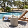 thumbnail image 1 of Lightweight Concrete Side Table - Modern Gray Outdoor Accent Table, 1 of 7