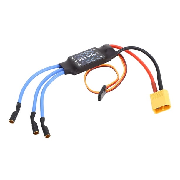 ESC 30A Anti-Interférences Pour Avion RC Voilure Fixe – Condensateur Haute Capacité – Sécurisé – XT60
