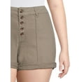 thumbnail image 4 of Alivia Ford Women's Plus Size Mid Rise Double Cuff Twill Shorts, 4 of 5