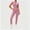 Pink, variant on Ynynloco 2 Piece Sets for Women Summer Casual Jogger Workout Outfits Fitted Crew Neck T-shirt High Waist Tummy Control Yoga Legging Sets