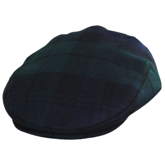 Somerset Wool Plaid Ivy Cap - S  - Navy/Green