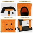 thumbnail image 5 of IVV 39" Halloween Cat Tree, Multi-Level Cat Tower with Spacious Condo, Round Perch, Scratching Posts, Ladder & Hanging Toys, Orange & Black, 5 of 10