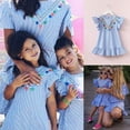 thumbnail image 4 of Robe d'Été pour Filles 2-8 Ans Robe de Bébé à Rayures Robe de Princesse Soleil pour Enfants, 4 of 12