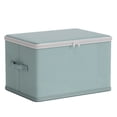 thumbnail image 2 of Gran capacidad de almacenamiento plegable con asas, organizador impermeable de ropa y edredones, 40L, cesta portátil de embalaje para mudanza, para hogar, dormitorio o armario., 2 of 9