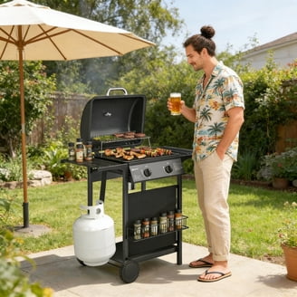 Camco 57305 Olympian 5500 Portable Gas Grill, Stainless Steel for