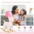 thumbnail image 6 of LHYY Plush Ride-On Rocking Horse Deer-shaped Plush Toy Rocker with Realistic Sounds for 36-72 Months Pink, 6 of 10