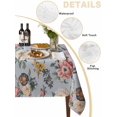 thumbnail image 5 of Vintage Spring Floral Suqare Tablecloth - 60 x 60 Inch, Farmhouse Flowers Blue Vintage Waterproof & StainResistant Tablecloth, Washable Oil-proof Table Cover for Dining/Party/Wedding/Camping/Buffet, 5 of 9