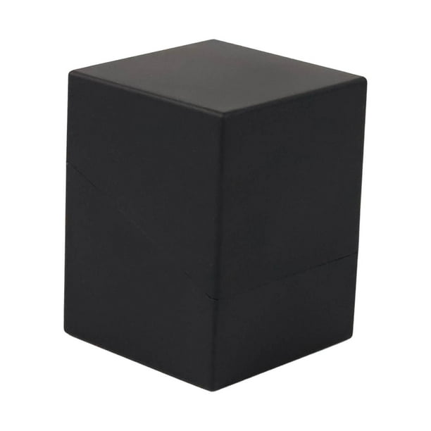 Caja de almacenamiento premium para mazos de cartas coleccionables, álbumes, pasatiempos y cartas. Organizador de almacenamiento para TCG. Negro