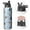 Black-377, variant on Floral & Bone Print Insulated Sports Bottle - 18/8 Food Grade Stainless Steel with Copper Layer Technology (Leakproof Wide Mouth for Hot/Cold Drinks)