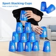 thumbnail image 2 of 24Pcs Sport Stacking Cups, Speed Training Game for Challenge Competition, Plastic Stacking Cups, Classic Family Game for Adults, Blue+Green, 2 of 6