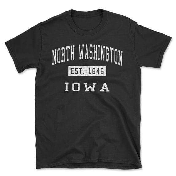 North Washington Iowa Classic Established Men's Cotton T-Shirt