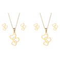 thumbnail image 1 of Womens Gold Nelace Pendant And Heart Earring Set Wedding., 1 of 1