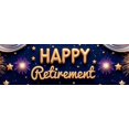 thumbnail image 4 of Glittering Design Retirement Party Banner Gold Color Celebration Banner Decorative Fabric for Retirement Party Indoor Decoration Photo Prop, 4 of 7