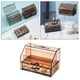 thumbnail image 3 of Estuche organizador de joyas de maquillaje acrílico, caja de mostrador, vitrina protectora para Marrón Transparente, 3 of 7