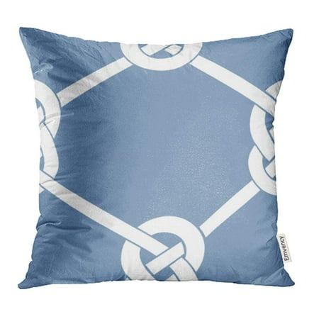 Ywota Blue Lattice Nodules Brown Brick Cord Eight Intersection Knot Ywota Blue Lattice Nodules Brown Brick Cord Eight Intersection Knot Mesh Netting Pillow Cases Cushion Cover 20x20 Inch