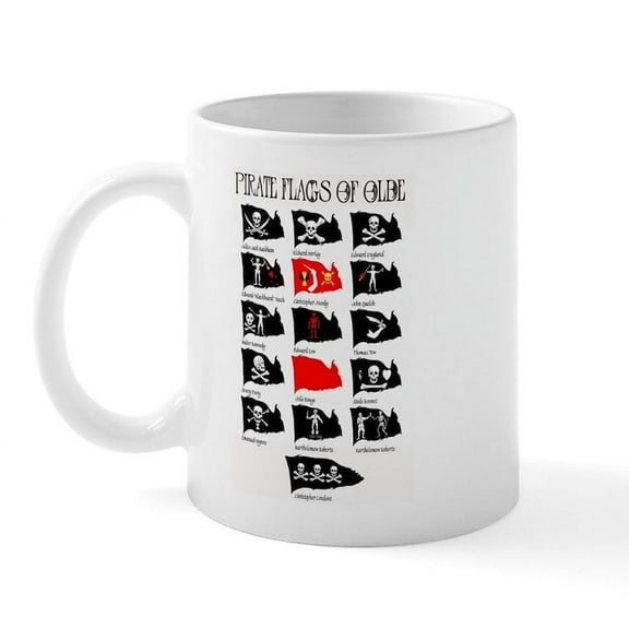 CafePress - Pirate Flags Jolly Roger Mug - 11 oz Ceramic Mug - Novelty Coffee Tea Cup