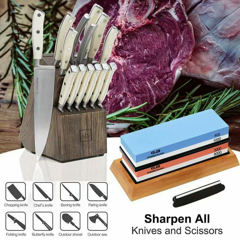 Sharpening Stone Knife Sharpening Kit, ​400 / 1000 + 3000 / 8000
