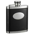 thumbnail image 1 of Visol Joey Stainless Steel Leather Wrapped Hip Flask with Engraving Plate - 7 oz, 1 of 1