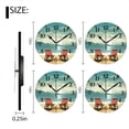 thumbnail image 2 of Non-Ticking Silent Wall Clocks Battery Operated Personalized Decor Clock for Bathroom,Office-Two Beach Chairs On The Sand Palm Trees And Mountains In The Background（16inch）, 2 of 4