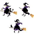 thumbnail image 1 of Decoración de Halloween Manortang de metal: bruja con escoba, 1 of 7