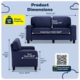 thumbnail image 2 of Serta Palisades 61" Track Arm Sofa Loveseat with Removable Covers Navy Blue, 2 of 16