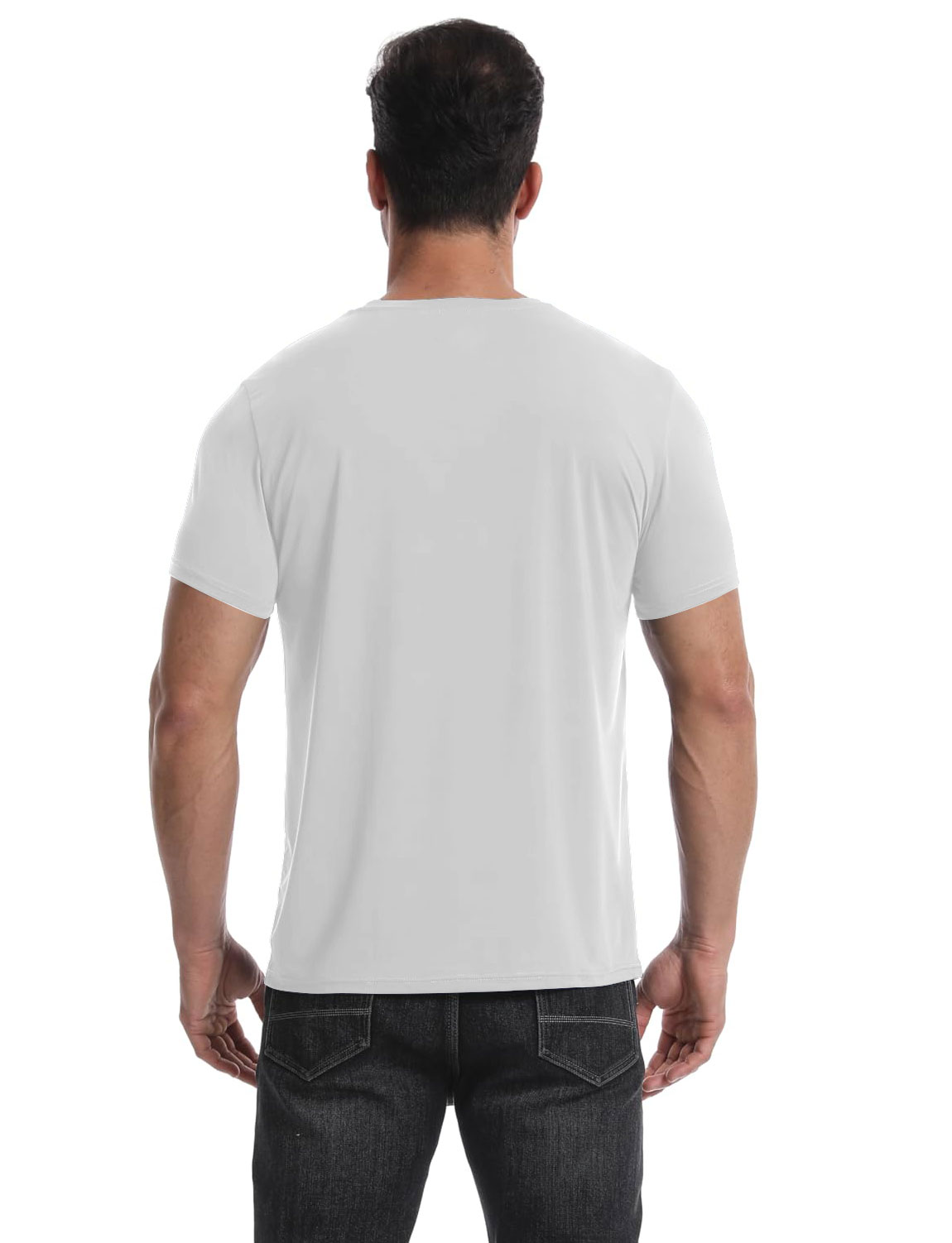 Paquete de 5 Camisetas Deportivas de Malla para Hombre, de Secado Rápido, Cuello Redondo 3