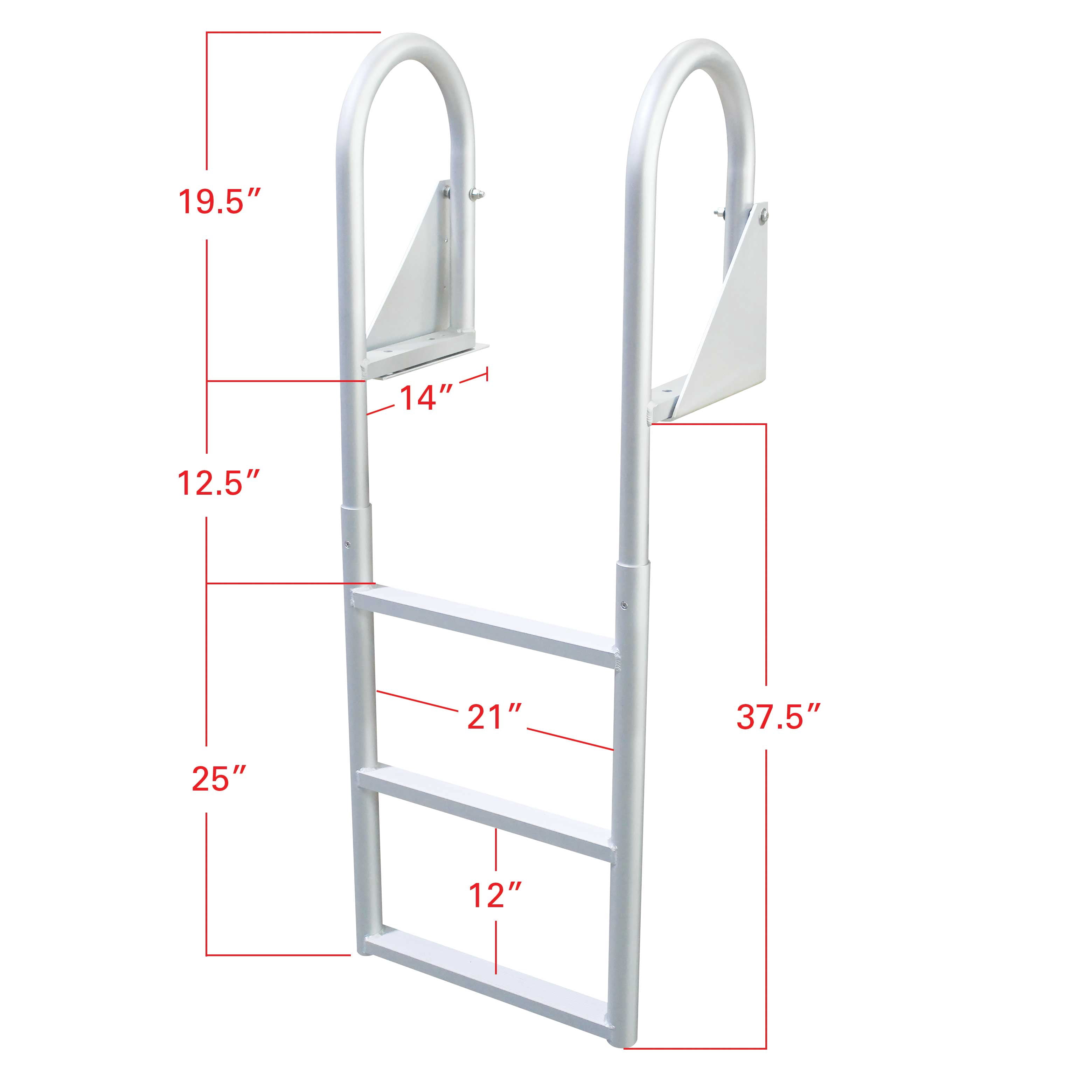 Extreme Max 3005.3470 Flip-Up Dock Ladder - 3-Step