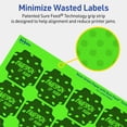 thumbnail image 5 of Avery Square Scalloped Labels, Neon Green, 1-5/8" x 1-5/8", 400ct, 5 of 11