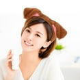 thumbnail image 4 of WRITWAA Plush Animal Ears Headband Set for Women, Includes Dog Ears and Tail in Coffee Color, 4 of 7