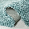 thumbnail image 6 of SAFAVIEH Royal Juliet Solid Plush Shag Area Rug, Aqua, 6'7" x 6'7" Square, 6 of 8