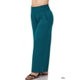 thumbnail image 4 of Zenana Women & Plus Smocked Wide Waistband Flared Bottom Casual Lounge Gaucho Pants, 4 of 4