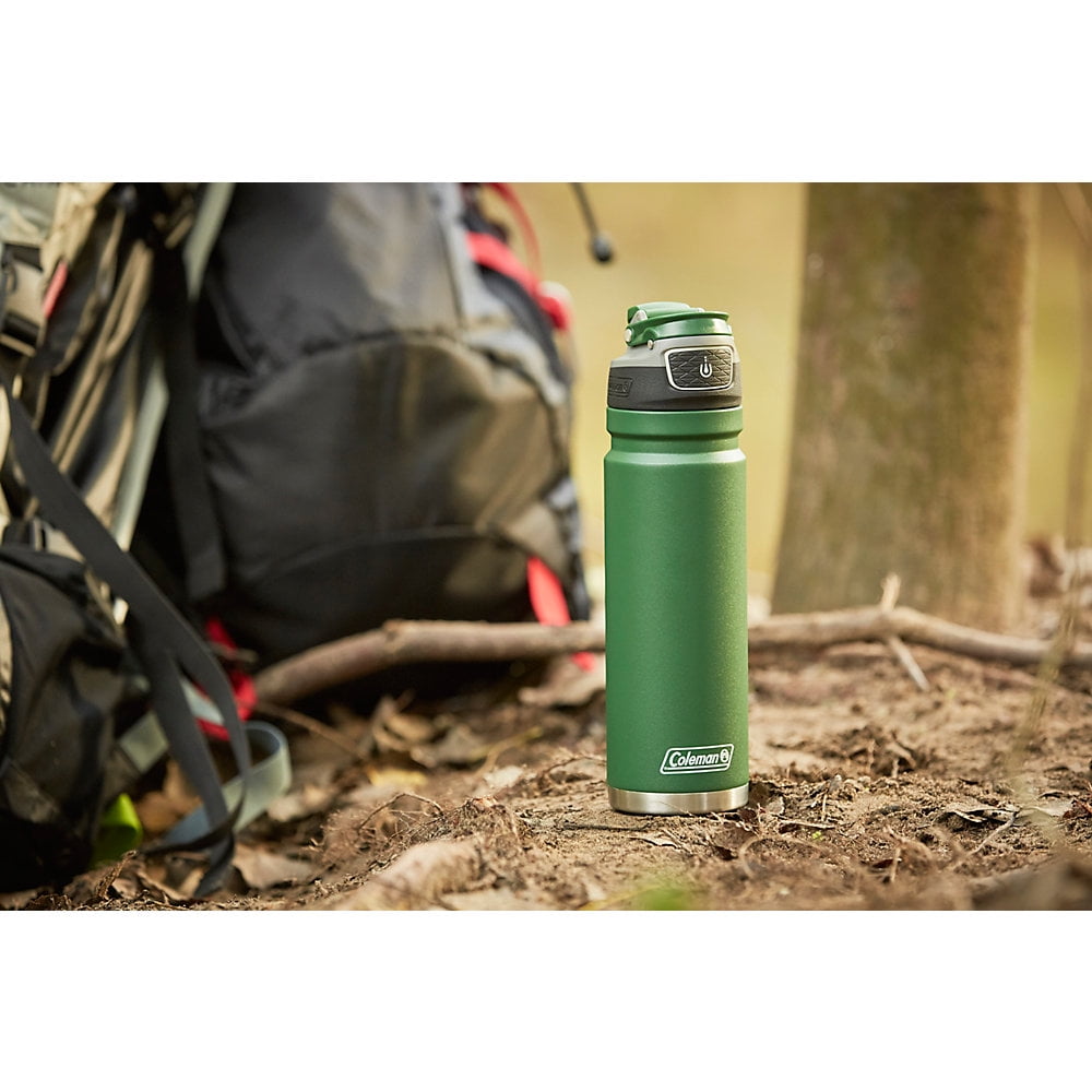 Coleman Freeflow Autoseal Insulated Stainless Steel Water Bottle, 24oz, Caribbean Sea