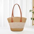 thumbnail image 1 of DGMIOCS Beach Bags for Women, Large Beach Bag, Woven Straw Tote Bags Waterproof, Weaving Swim Shopping Travel Bag Khaki, 1 of 3