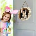 thumbnail image 4 of Eqslft Easter Wreaths,Easter Wreath for Front Door, Wooden Easter Bunny Chick Decor Door Sign Wreath, Easter Welcome Door Sign Easter Decorations,, 4 of 5