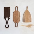 thumbnail image 3 of Creative Co-Op Acacia Wood Charcuterie or Cutting Board with Sculptural Handle, Dark Walnut Finish, 3 of 4