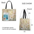 thumbnail image 3 of Canvas Tote Bag Design Print Daisy Flowers Tote, 3 of 8