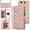 Rosegold, variant on Allytechgroup Wallet Case for iPhone 8 Plus/7 Plus with Credit Card Slot, RFID Blocking PU Leather Case with Lanyard & Shoulder Strap & Kickstand Shockproof Bumper for Women Men, Black